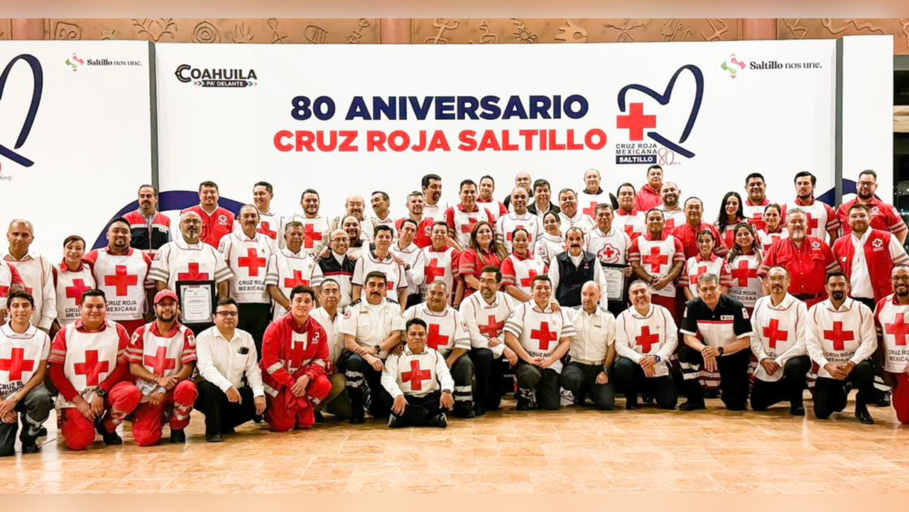 Celebran en Saltillo 80 años de servicio de la Cruz Roja Mexicana 