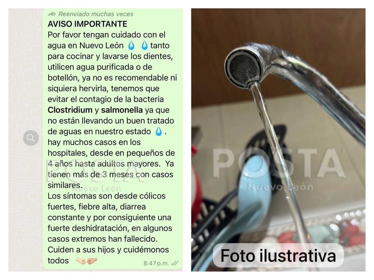 Denuncian por WhatsApp agua contaminada en Nuevo León