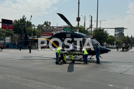 Helicóptero ambulancia de la SSC, traslada a menor de edad por quemaduras