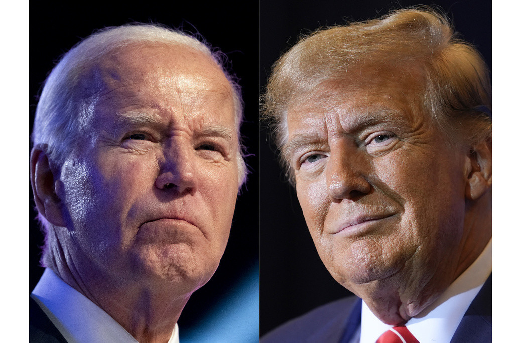 En esta imagen combinada se muestra al presidente estadounidense Joe Biden, izquierda, el 5 de enero de 2024, y al precandidato republicano y expresidente Donald Trump, derecha, el 19 de enero de 2024. (AP Foto, Archivo)