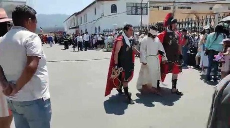 Representación de Semana Santa en Atarasquillo, la más grande en Lerma