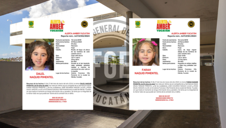 Activan Alerta Amber por desaparición de dos niñas de 4 años en Mérida