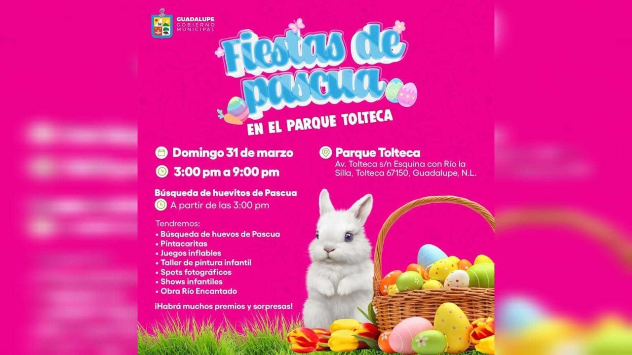 Las  actividades del Río Encantado y las Fiesta de Pascua en el Parque Tolteca serán del viernes 29 al domingo 31 de marzo. Foto: Gobierno de Guadalupe