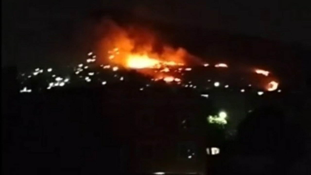 Se quema el cerro del Chiquihuite en Tlalnepantla