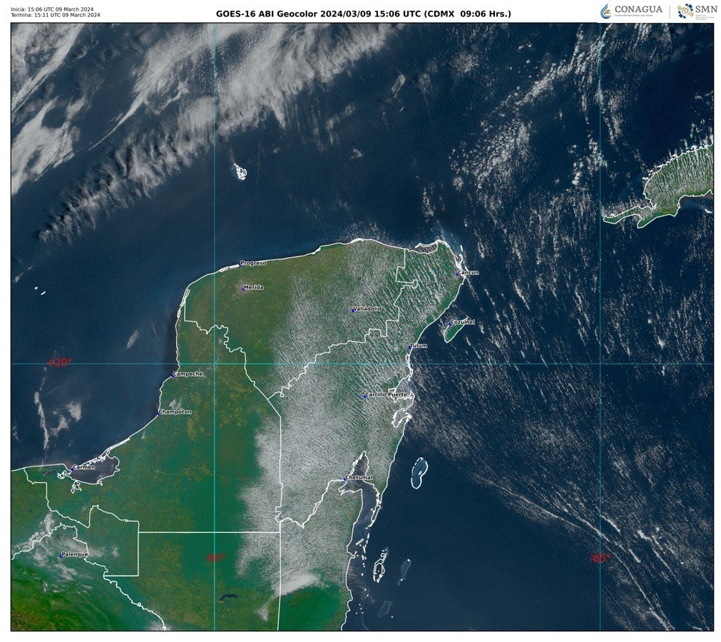 Pronóstico del clima para este sábado 9 de marzo: Continúa el calor en Yucatán