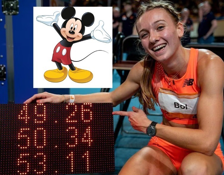 Femke Bol, corredora neerlandesa, superó su propia marca en los 400 metros. Foto: Especial.
