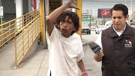 Hombre de la calle interrumpe enlace de reportero de Azteca Noreste (VIDEO)