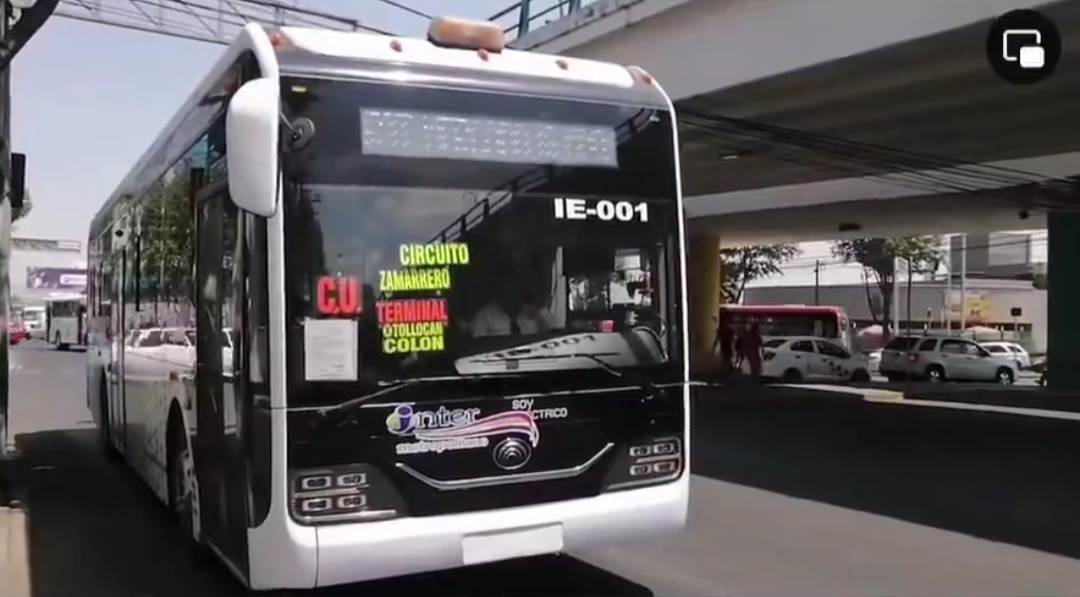 Comienzan pruebas de autobuses eléctricos en Toluca