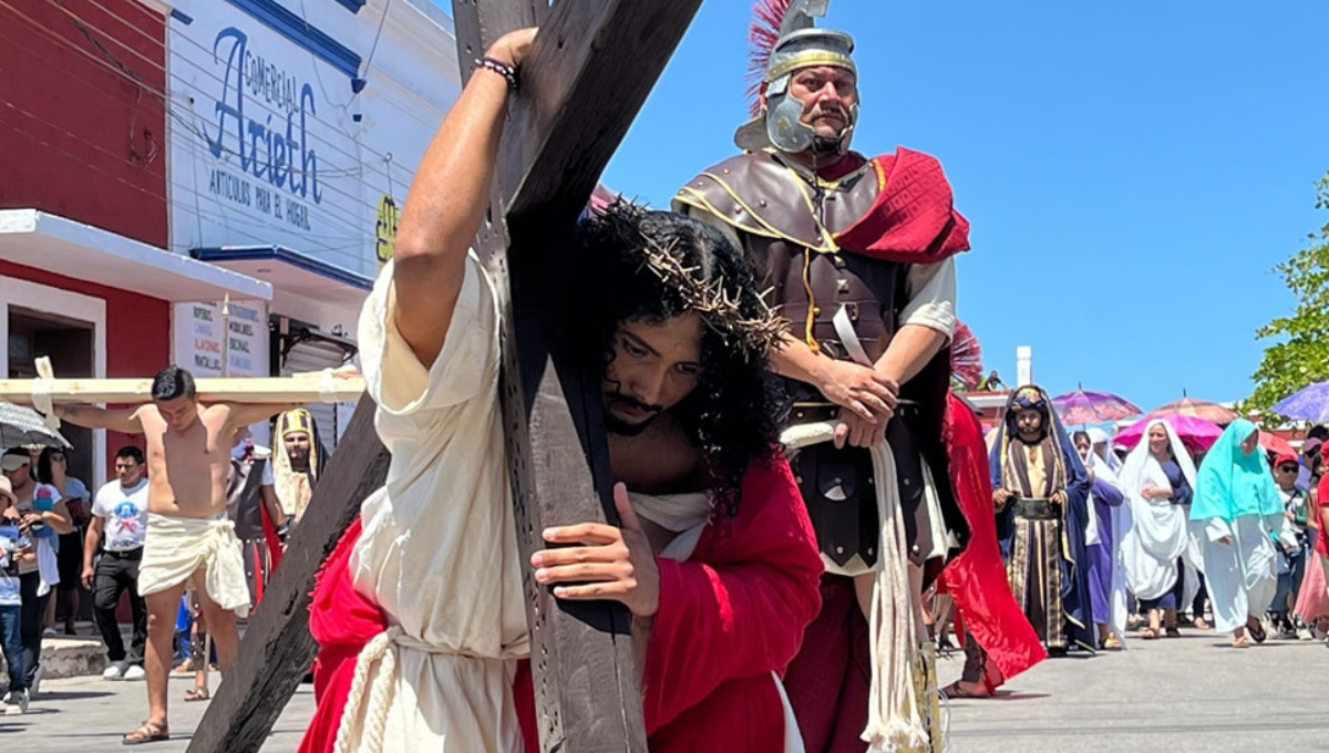 El Vía Crucis es la representación de la pasión, crucifixión y muerte de Jesús Foto: Cortesía