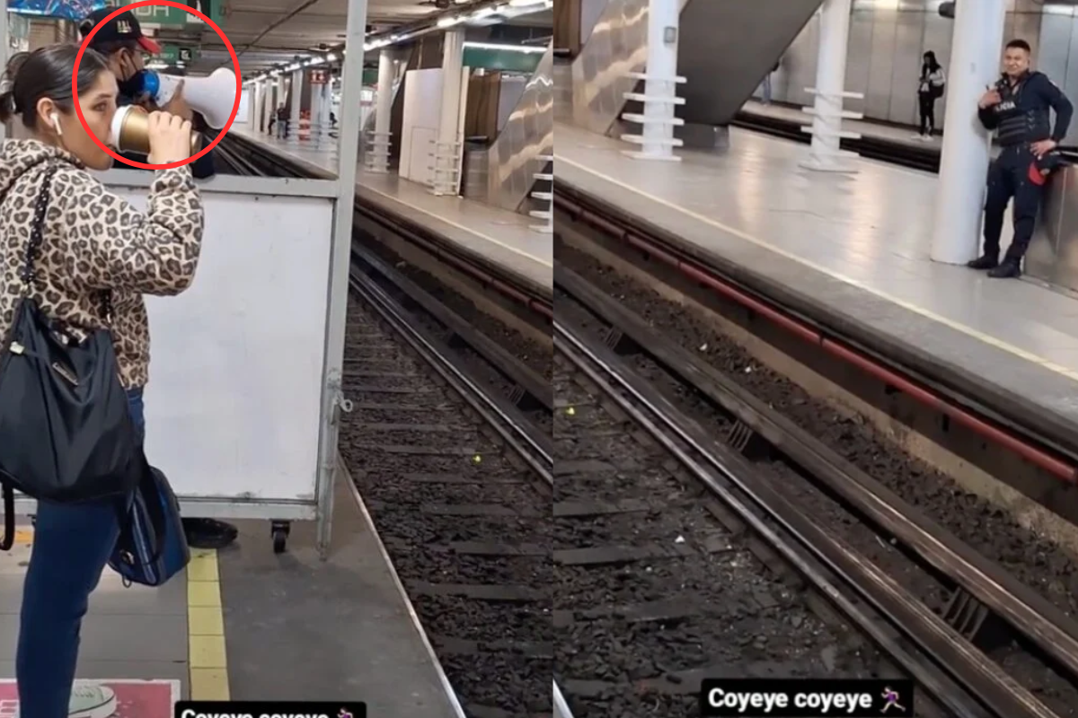 “¡Coyeye, coyeye!”: Polícia motiva a usuarios del Metro CDMX a no llegar tarde