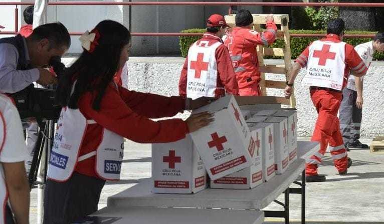 Cruz Roja Mexicana abre centro de acopio en Toluca para apoyar a brigadistas. Foto: Especial