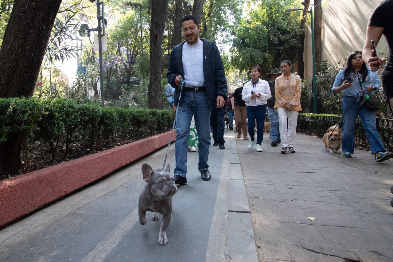 En Caminata Perruna: Martí Batres destaca reformas a la Ley de Protección Animal. Foto: @martibatres