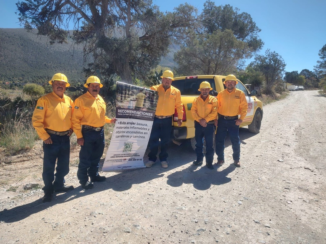 Refuerzan acciones en Arteaga para alertar sobre incendios forestales