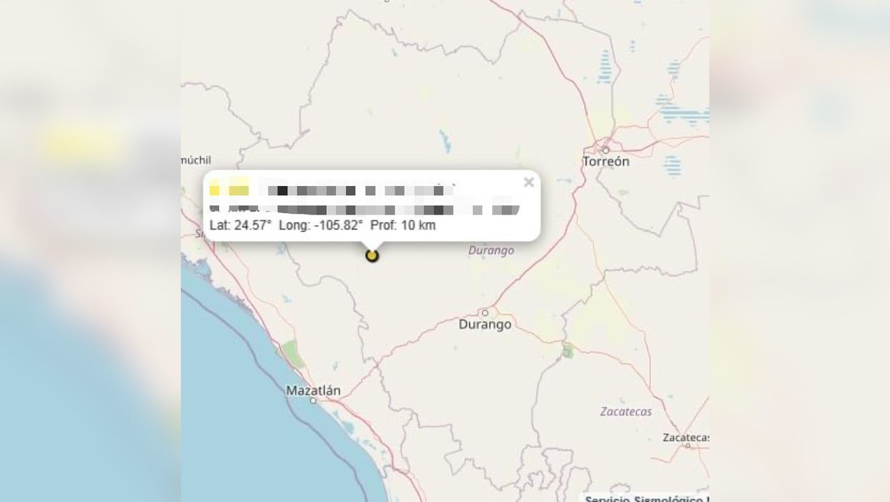Reportan sismo en el municipio de San Dimas