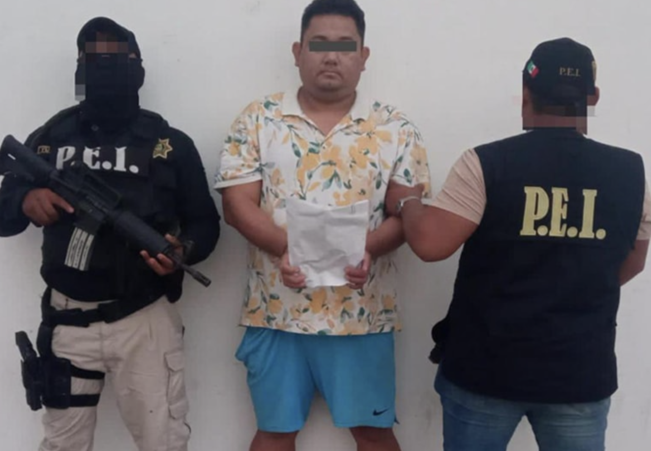 Un sujeto  quien se encontraba prófugo de la justicia campechana fue detenido en Mérida la tarde del domingo.- Foto de la SSP