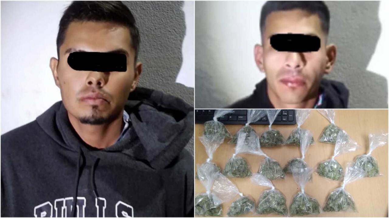 Policías de Proxpol detienen a dos hombres por pelear y les hallan marihuana