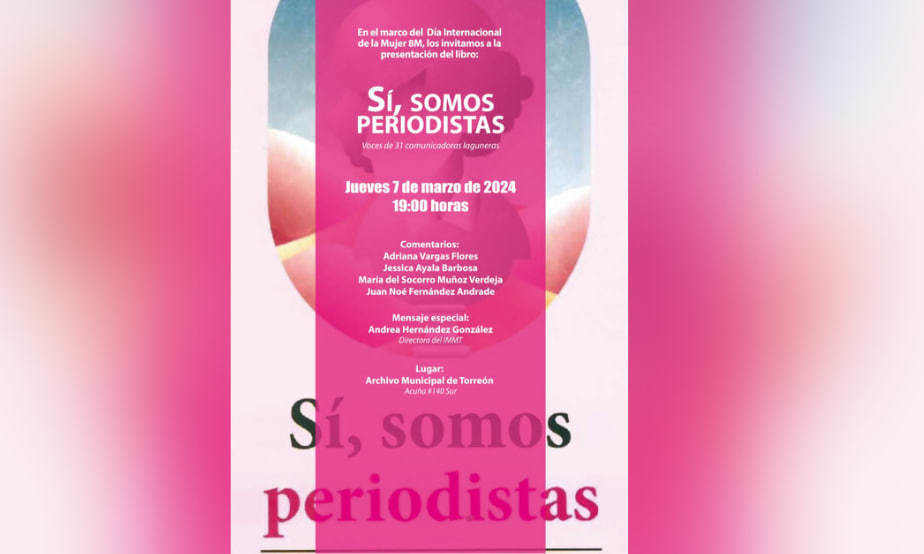 La entrada será libre y el evento se realizará en el Archivo Municipal con motivo del Día Internacional de la Mujer el 8 de marzo. (Fotografía: Gobierno de Torreón)