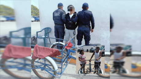 Detienen a ladrón y logran recuperar triciclo robado en Progreso