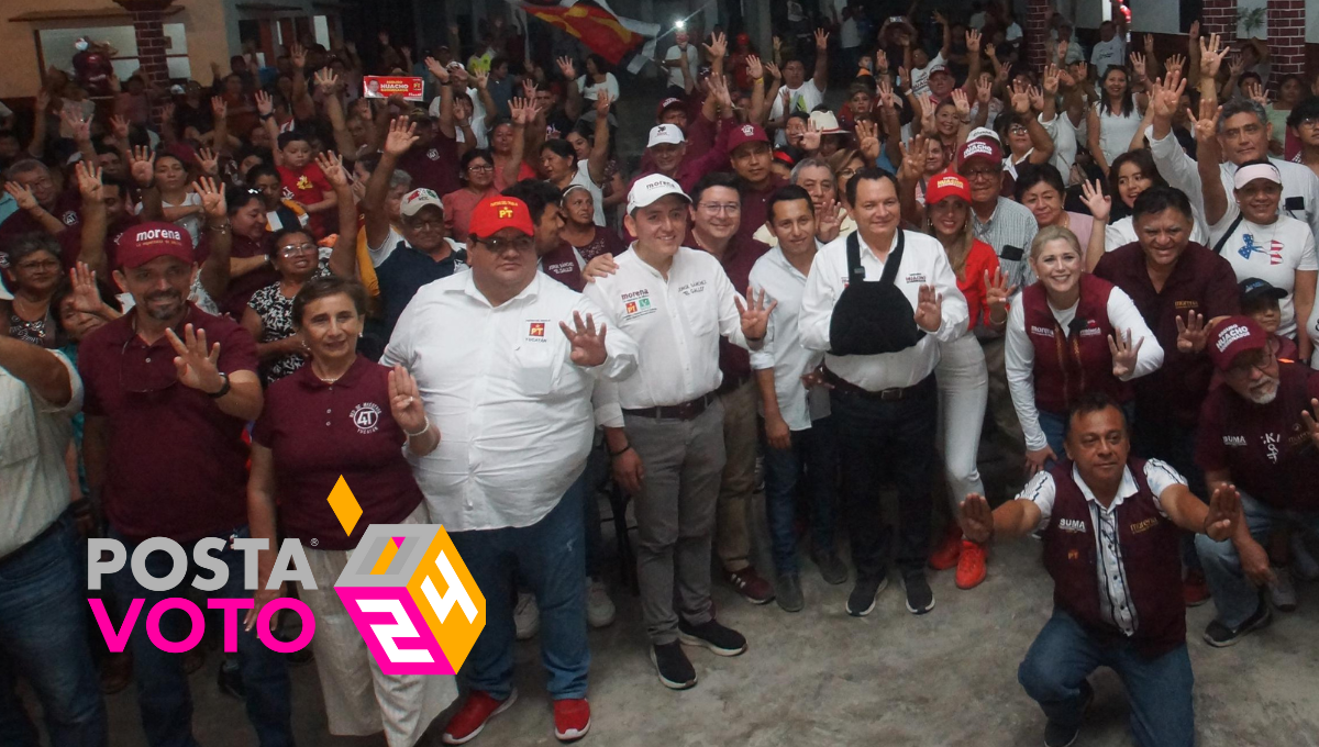 Desde Tixpéhual, Huacho Díaz Mena promete becas a jóvenes de nivel superior