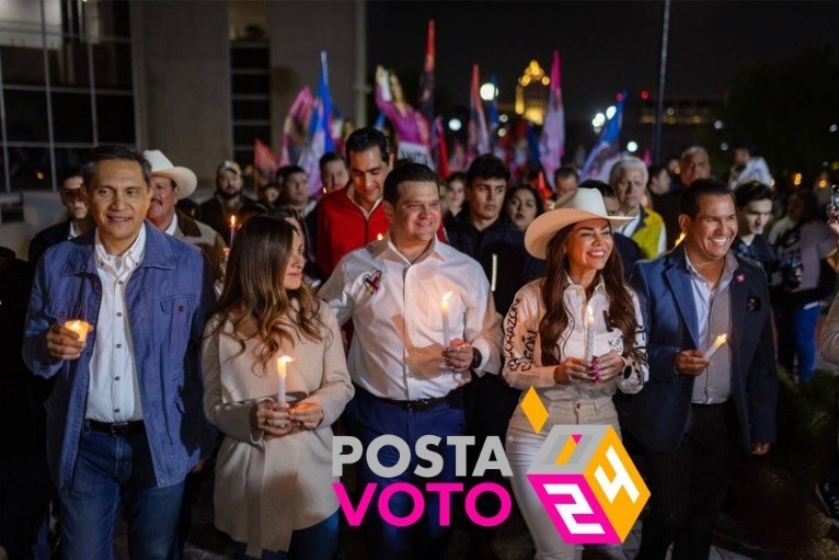 Karina Barrón y Juan Carlos Ruíz inician campaña para senadores por Nuevo León