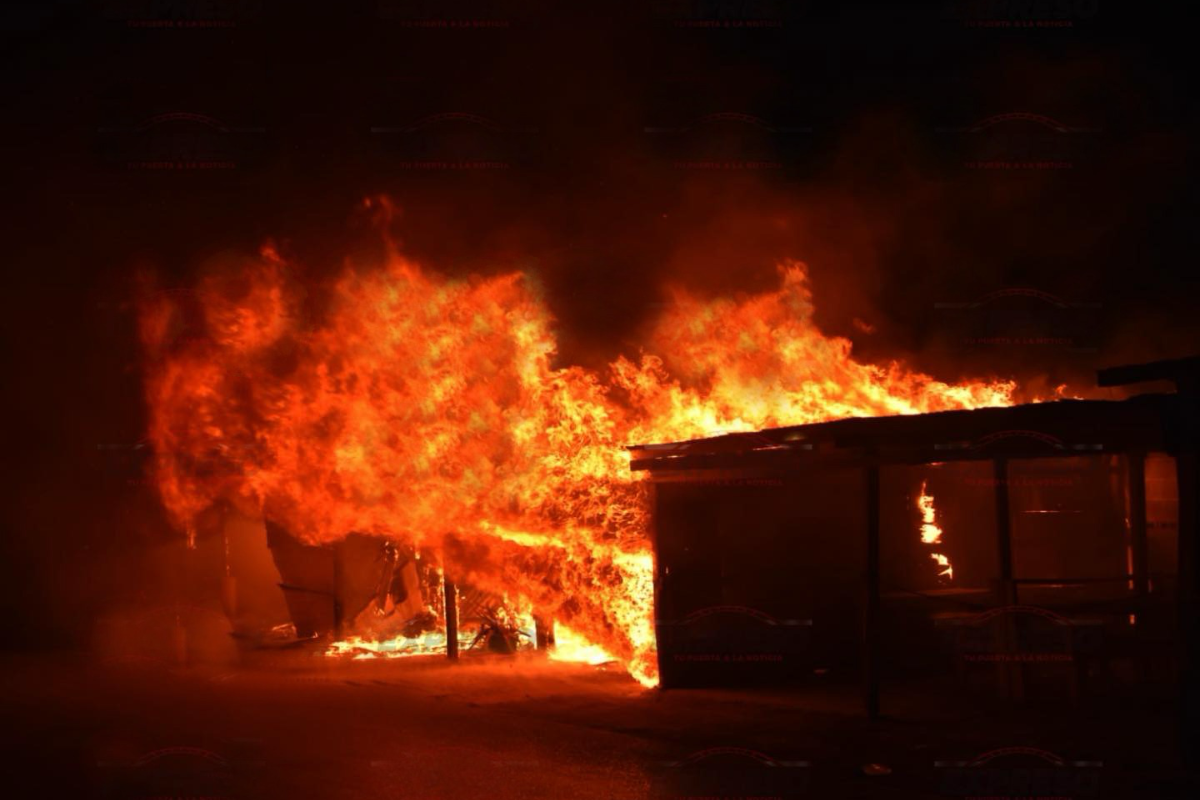 Se incendia otro tianguis en Matamoros