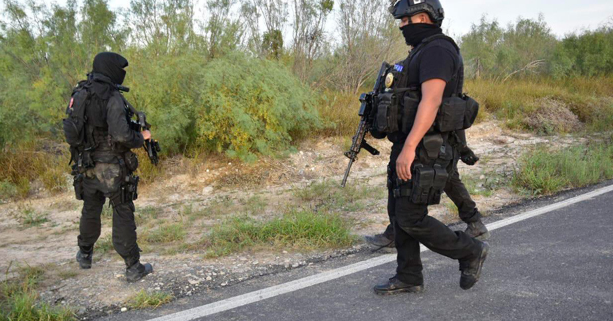 Policías de Hidalgo, Coahuila. Foto de redes.