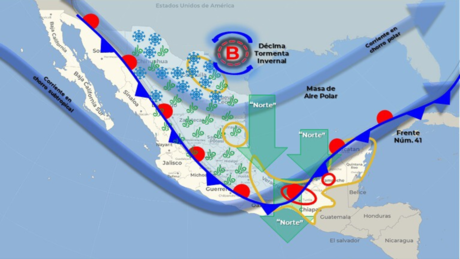 Frente Frío 41: ¿Cuándo se empezará a sentir los efectos en Yucatán?