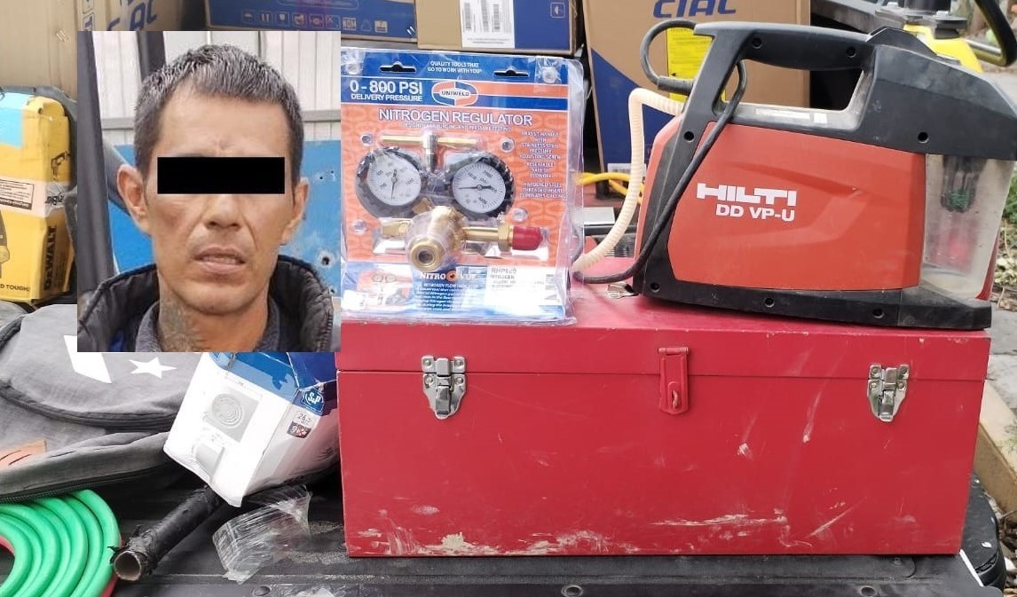 Detienen a hombre por robo de herramientas y cobre en Monterrey
