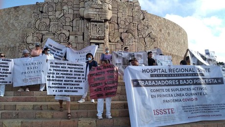 Protestan por mala asignación de plazas laborales en Mérida