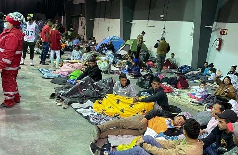 Migrantes en la frontera de Tamaulipas. Foto: redes sociales