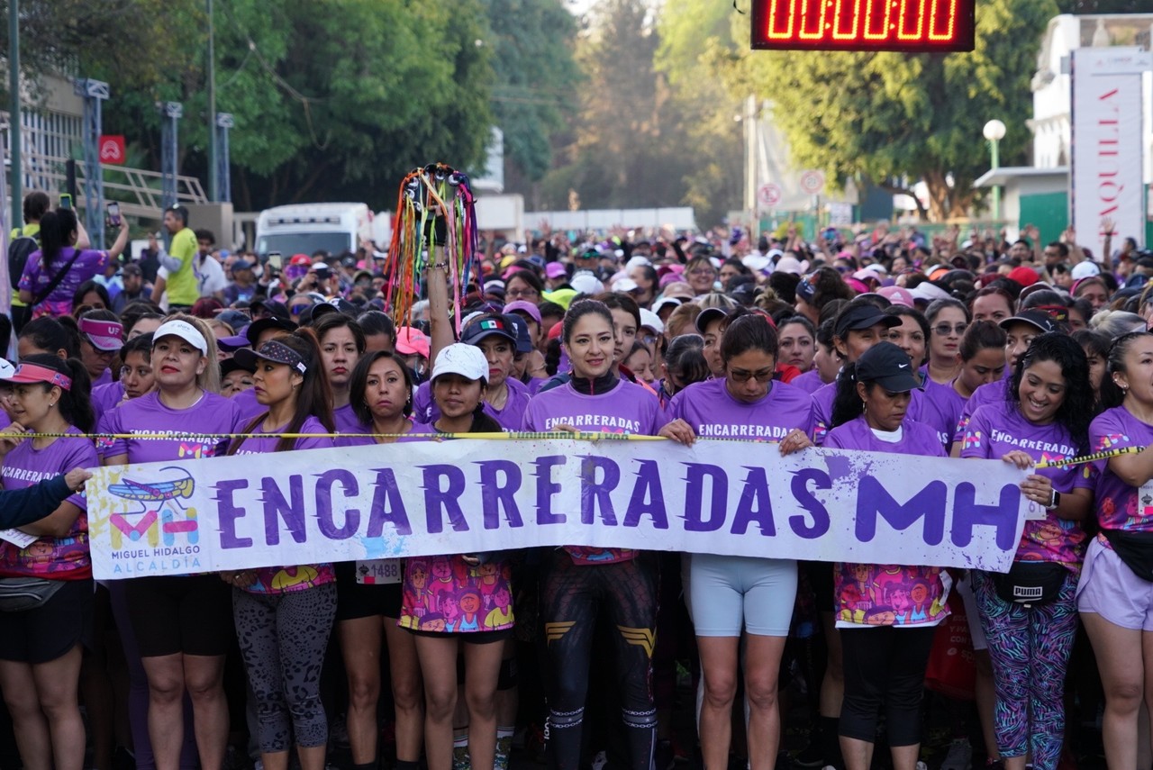¡Más de 4 mil!, participan mujeres en la carrera de la alcaldía Miguel Hidalgo. Foto: @mauriciotabe