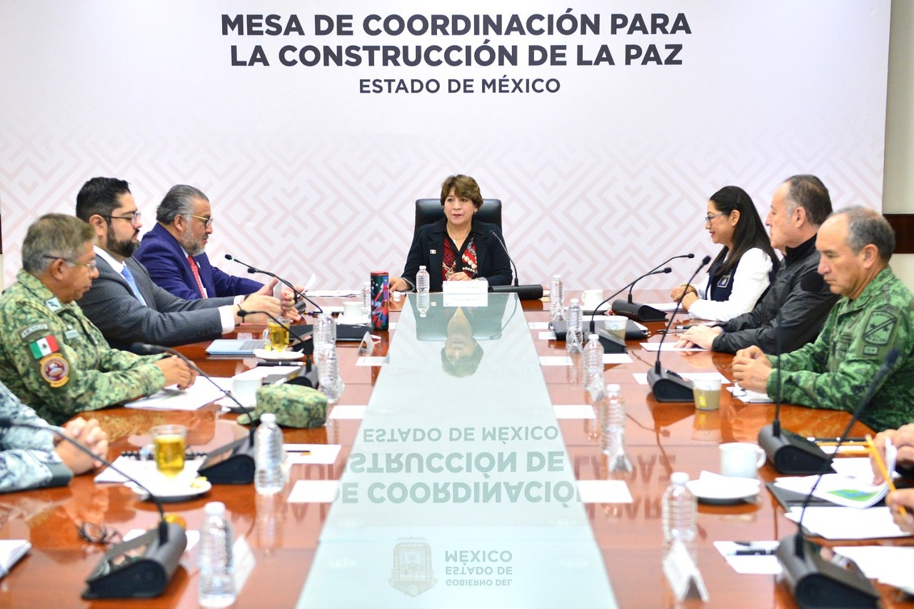 La Gobernadora Delfina Gómez Álvarez encabeza la reunión número 65 de este año. Imagen: GEM