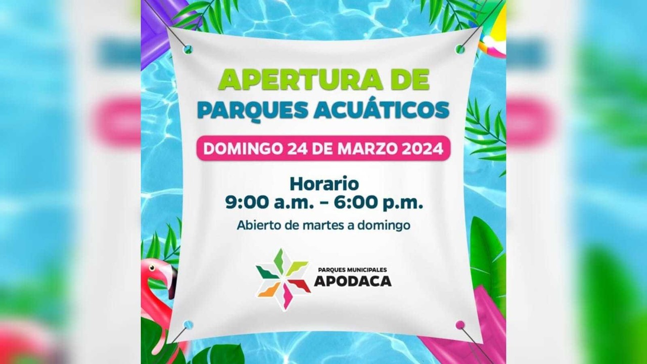 Apodaca cuenta con cinco parques acuáticos donde las familias podrán divertirse en el periodo vacacional de Semana Santa. Foto: Gobierno de Apodaca