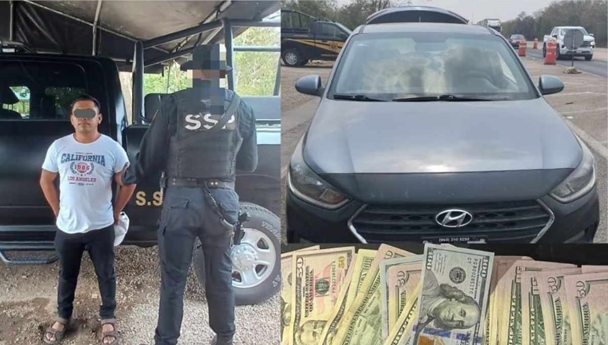 El detenido intentó dar un soborno de 3 mil dólares Fotos: SSP