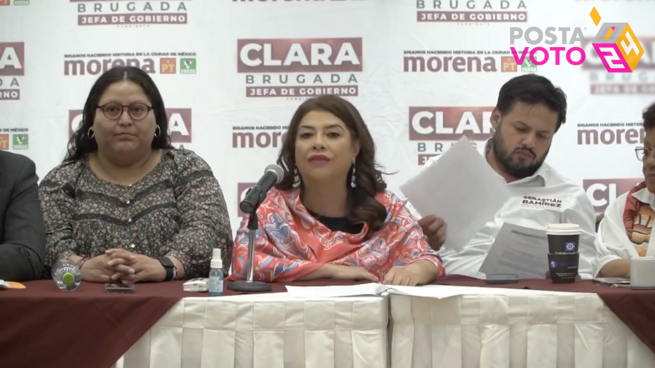 Conferencia de prensa Clara Brugada. Foto: @ClaraBrugadaM