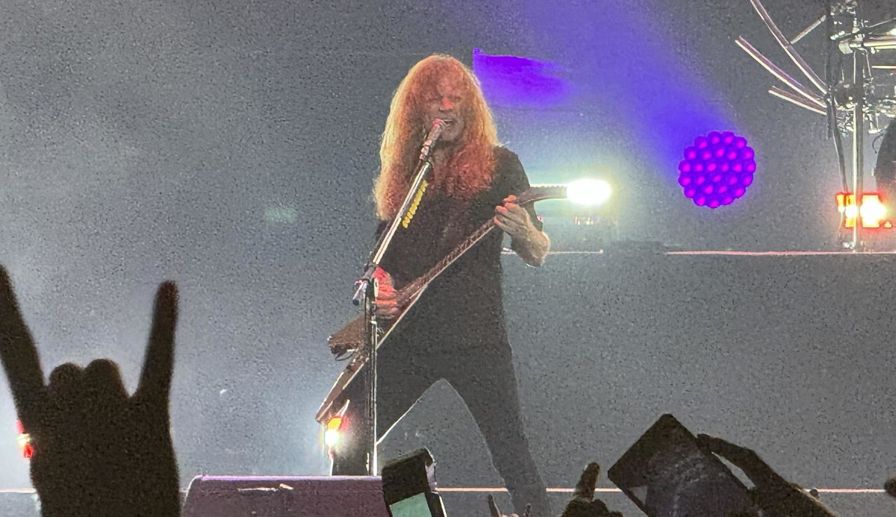 Dave Mustaine se ganó los aplausos y gritos del público. Foto: Mauricio Morales