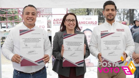 Firman acuerdo de seguridad candidatos de Morena a Ecatepec, Neza y GAM