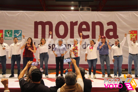 Reúne multitud en La Paz arranque de campaña de Morena, PT y Verde