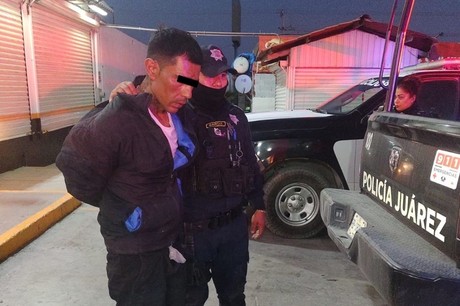 Detienen a sujeto por robo a comercio en la colonia Villas de San Juan en Juárez