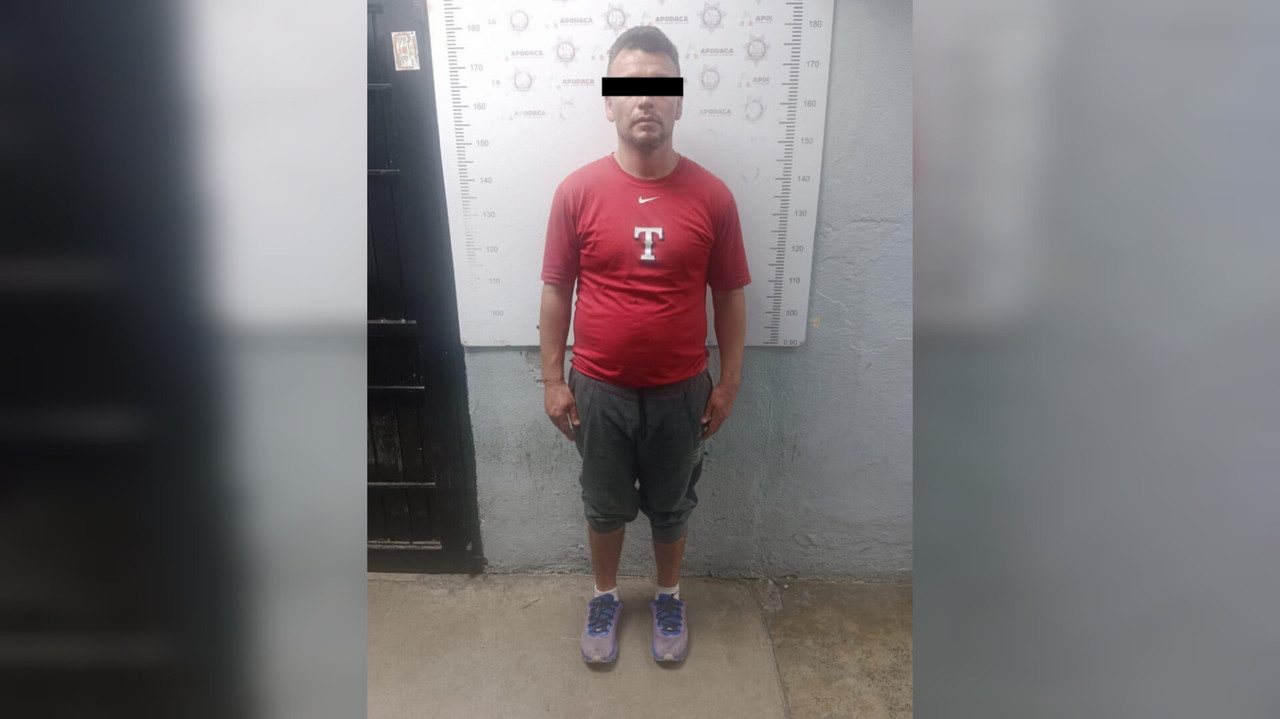 Guardia de Proximidad de Apodaca logró la detención de un hombre identificado como Diego N, por robo con violencia. Foto. Cortesía