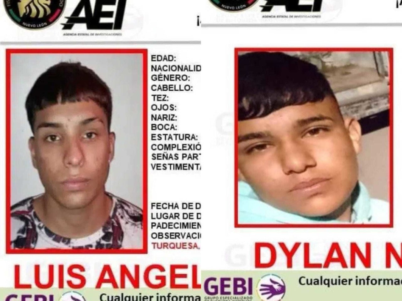 Ahora fueron reportados dos jóvenes desaparecidos, esto de acuerdo con fichas de localización emitidas por el Grupo Especial de Búsqueda Inmediata (GEBI). Foto: Especial.