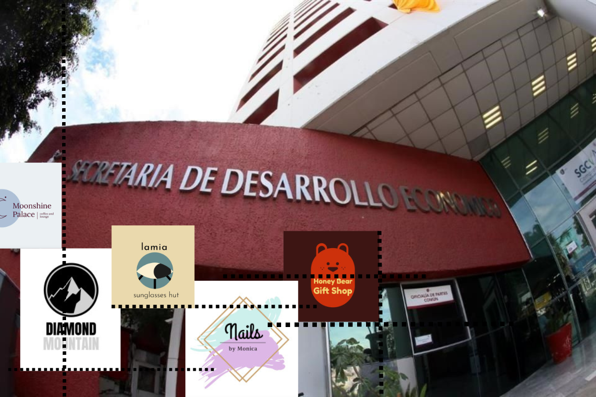 Oficinas de la SEDECO CDMX y propuestas de logo.    Foto: Especial
