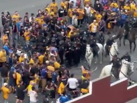 ¡Por agresivos! Aficionados Tigres vinculados a proceso por agresión a policías