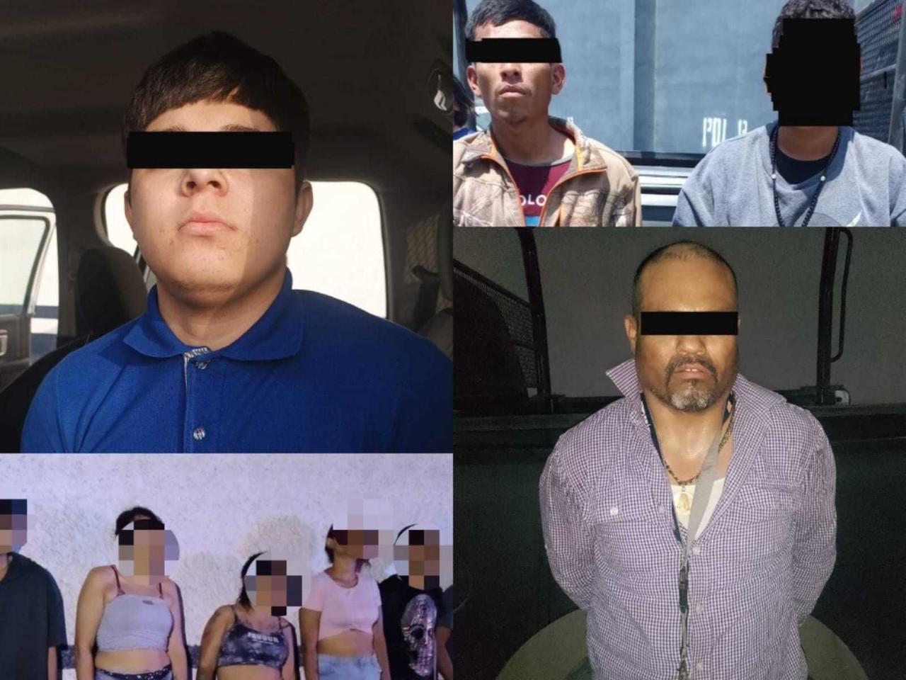 Los once detenidos fueron puestos a disposición del Ministerio Público. Foto: Policía de García.