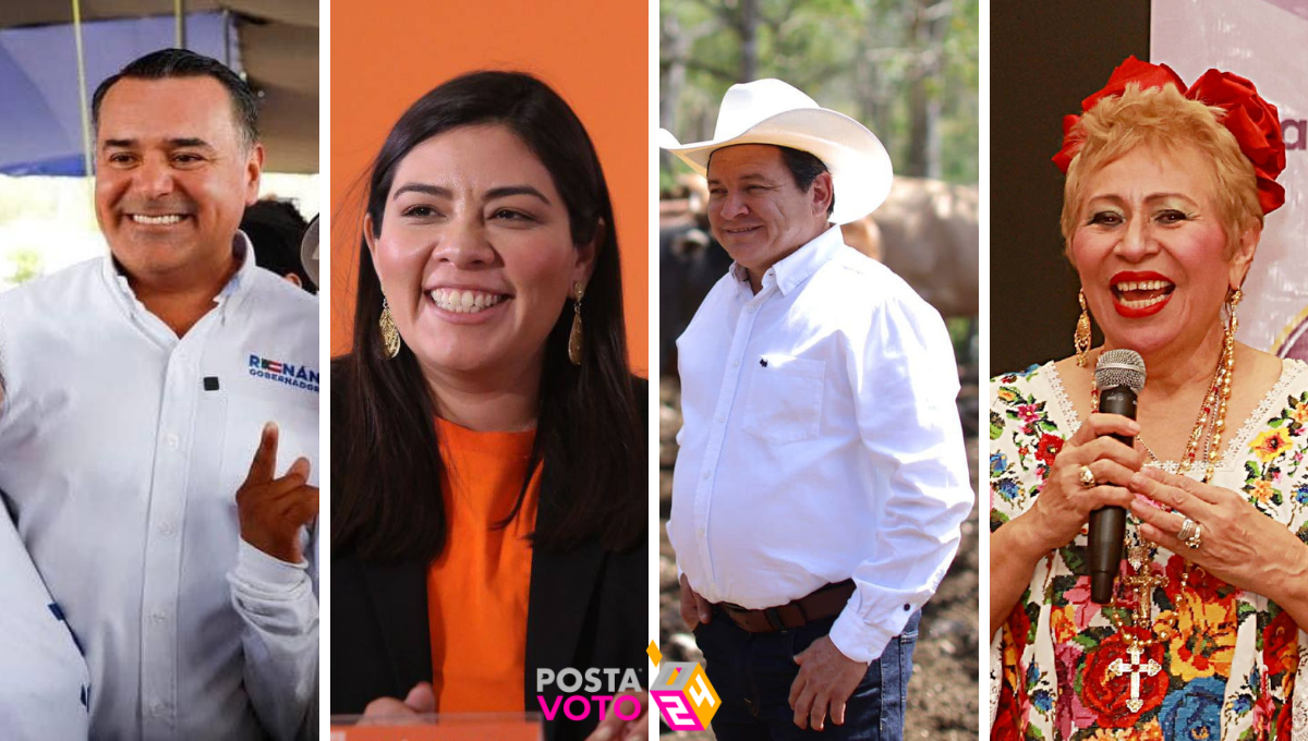 Candidatos a la gubernatura de Yucatán. Foto: Redes sociales