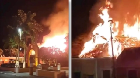 Devastador incendio deja en cenizas un emblemático restaurante en Izamal