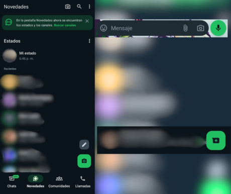 ¿Cambios en la interfaz de Whatsapp? La app realiza modificaciones