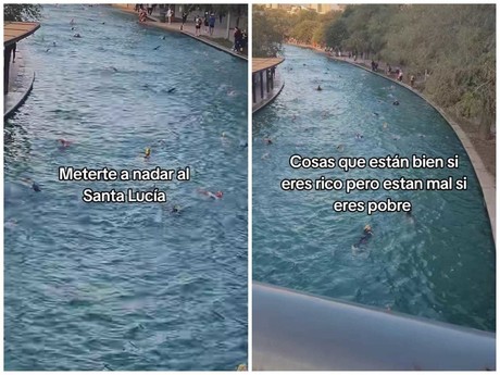 >Nadar en el Santa Lucía, ¿cosa de ricos?; maratón abre debate en redes (VIDEO)