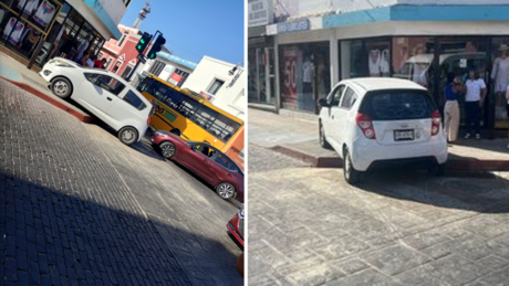 Sorprende choque en Centro de Mérida: Transporte público y autos involucrados