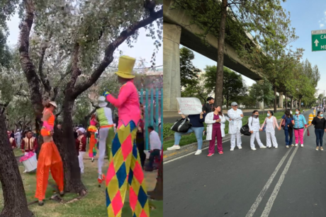 Fiesta y manifestantes a las afueras del INE previo al Debate Presidencial